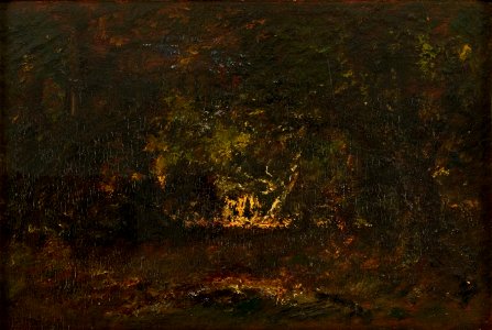 Virgilio Narcisso Diaz de la Pena - In het bos van Fontainebleau (Sousbois Fontainebleau) - 0404 - Rijksmuseum Twenthe