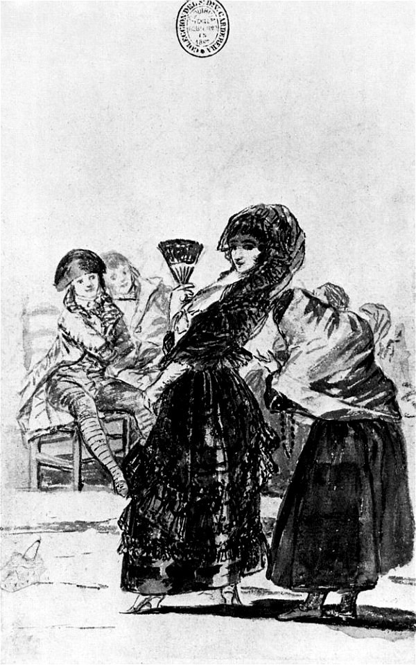 Dibujo nº6 Album B preparatorio Capricho 16 Goya