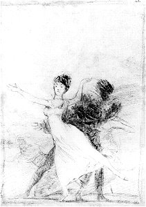 Dibujo preparatorio 1 Capricho 72 Goya