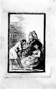 Dibujo preparatorio 2 Capricho 57 Goya