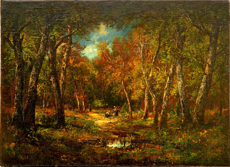 'forest Of Fontainebleau' By Narcisse Virgile Diaz De La Peña, Oil On 