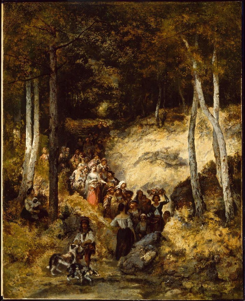 Narcisse Virgile Diaz de la Peña - Bohemians Going to a Fête - 03.600 - Museum of Fine Arts