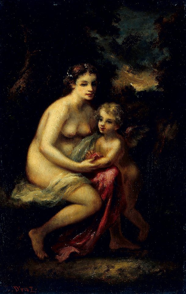 Narcisse Virgile Diaz de la Peña - Education of Cupid - 1970.1002 - Art Institute of Chicago