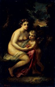 Narcisse Virgile Diaz de la Peña - Education of Cupid - 1970.1002 - Art Institute of Chicago