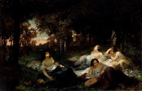 Narcisse Virgile Diaz de la Peña - Young Women Resting in a Forest Clearing - 41.116 - Museum of Fine Arts