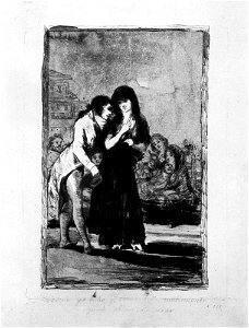 Dibujo preparatorio Capricho 7 Goya