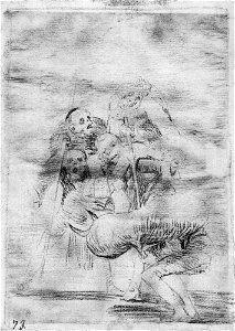 Dibujo preparatorio Capricho 77 Goya