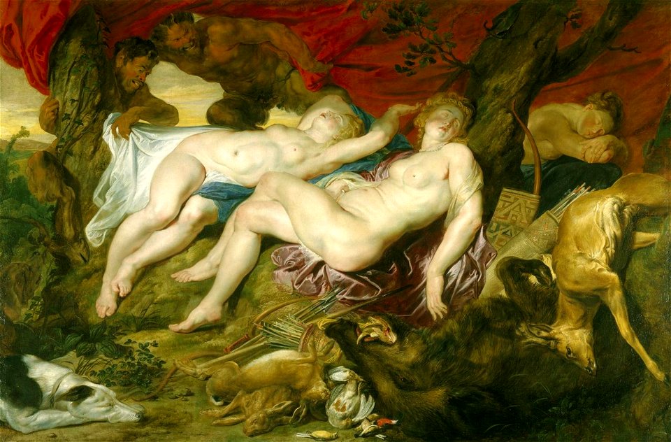 Diana and her Nymphs Spied Upon by Satyrs, 1616