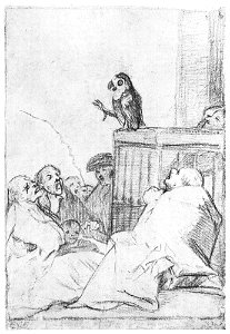 Dibujo preparatorio Capricho 53 Goya