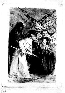 Dibujo preparatorio Capricho 58 Goya