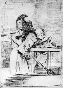 Dibujo preparatorio Capricho 78 Goya
