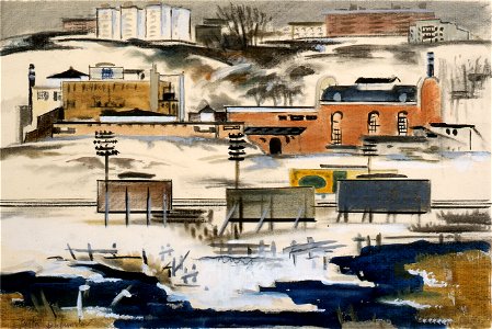 Outskirts of the City by Preston Dickinson, Columbus Museum of Art