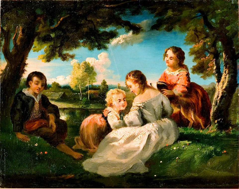 Narcisse Virgile Diaz de la Peña - Children Playing - A-2002-579 - Finnish National Gallery