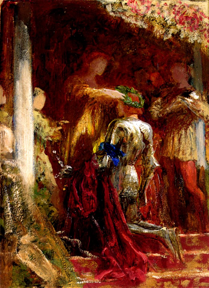 Dicksee-Victory, A Knight Being Crowned With A Laurel-Wreath