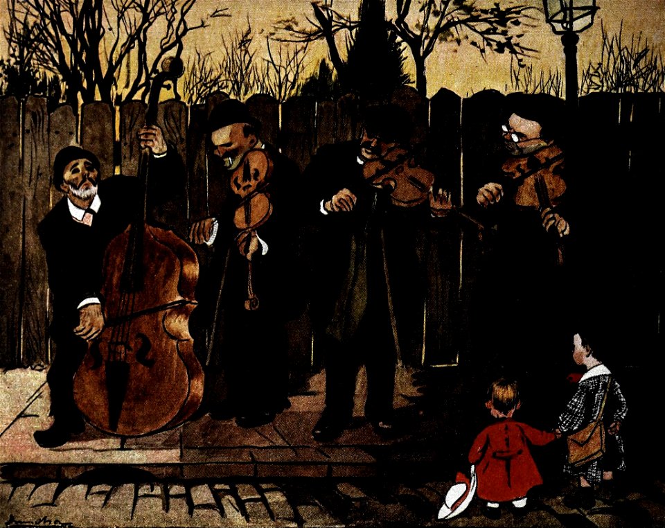 Dibujo de Sancha. «Los Ciegos». Blanco y Negro