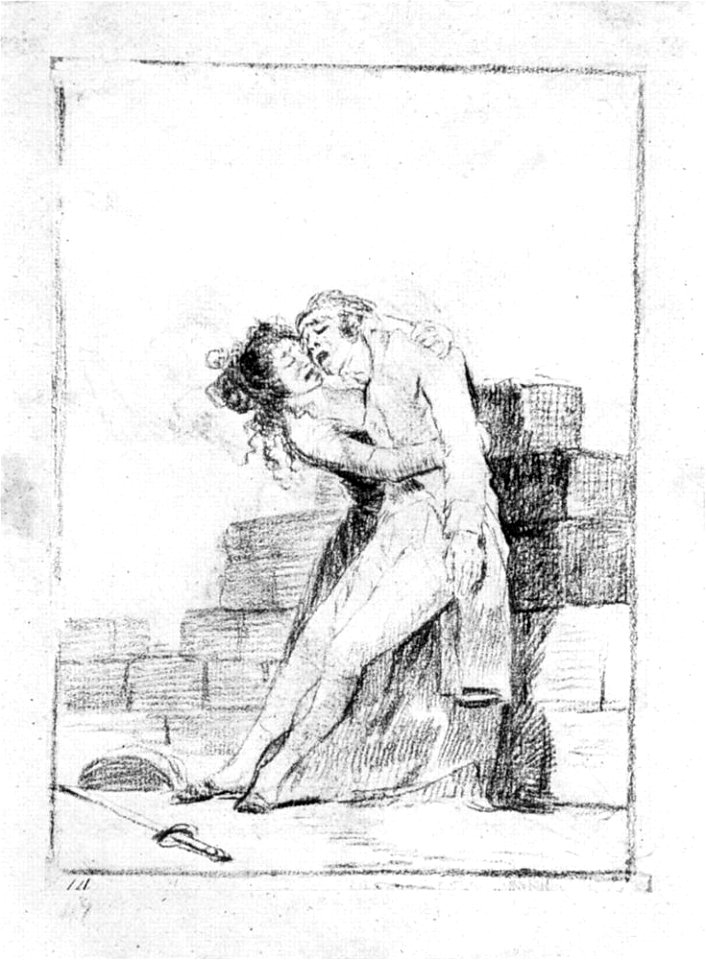 Dibujo preparatorio 2 Capricho 10 Goya