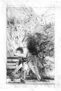 Dibujo preparatorio Capricho 1 Goya