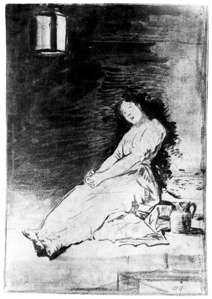 Dibujo preparatorio Capricho 32 Goya