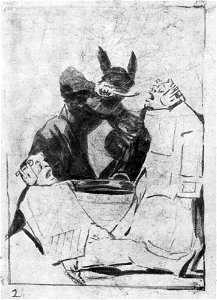 Dibujo preparatorio Capricho 50 Goya