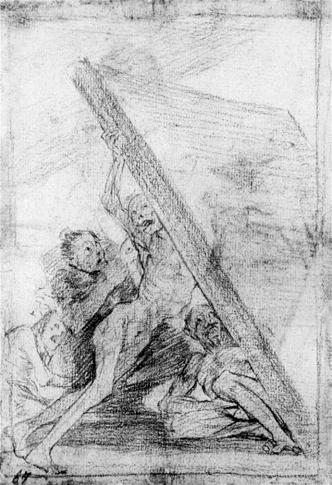 Dibujo preparatorio Capricho 59 Goya