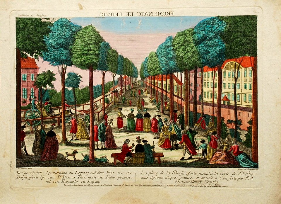 Die Esplanade in der Peters Vorstadt zu Leipzig um 1780