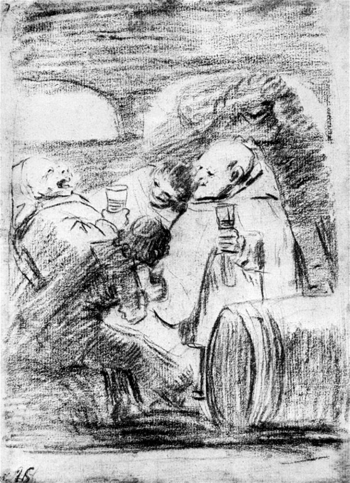 Dibujo preparatorio Capricho 79 Goya