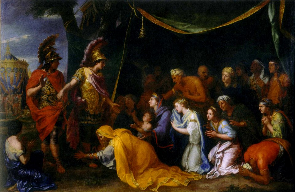 Die Familie des Perserkönigs Darius nach der Schlacht bei Issos im Zelt Alexanders des Großen (Le Brun)