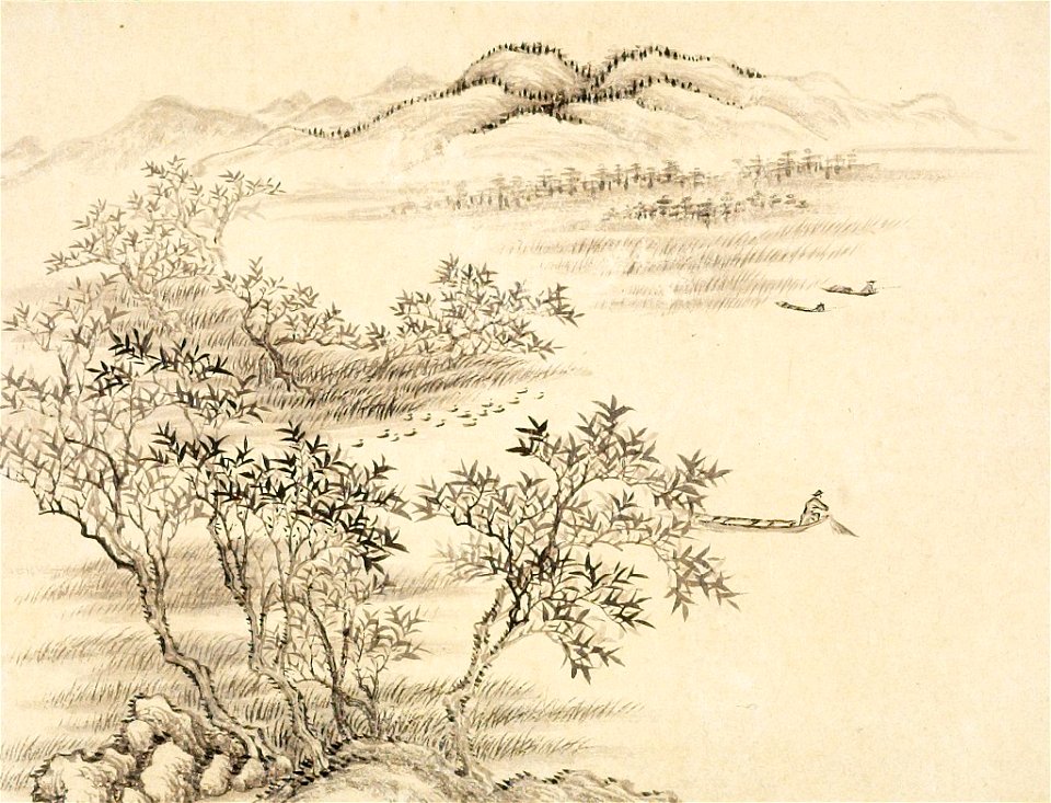 Dong Bangda - One of Eight Landscape Sketches - 1985.889.4 - Arthur M. Sackler Museum