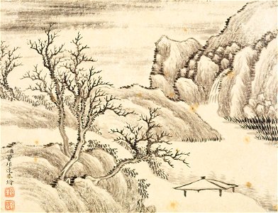 Dong Bangda - One of Eight Landscape Sketches - 1985.889.8 - Arthur M. Sackler Museum