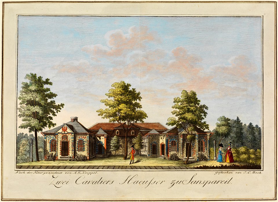 Die Eremitage zu Sanspareil 002 Zwei Cavaliers Haeußer zu Sanspareil