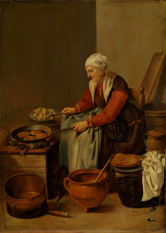 Gerrit Donck - Old Woman in her Kitchen - NG.M.00139 - National Museum of Art, Architecture and Design
