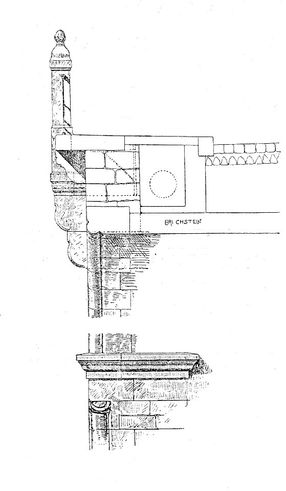 Die Entwicklung der Anwendung und Bauweise der Gewölbe in der Baukunst - Fig. 29 Konstruktion Aufsatzpfeiler