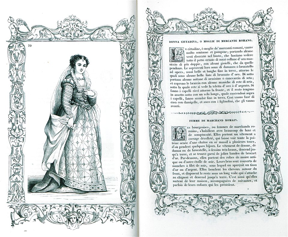 Donna cittadina, o moglie di mercante Romano - Vecellio Cesare - 1860