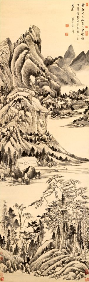 Dong Qichang - Mountain landscape - Google Art Project