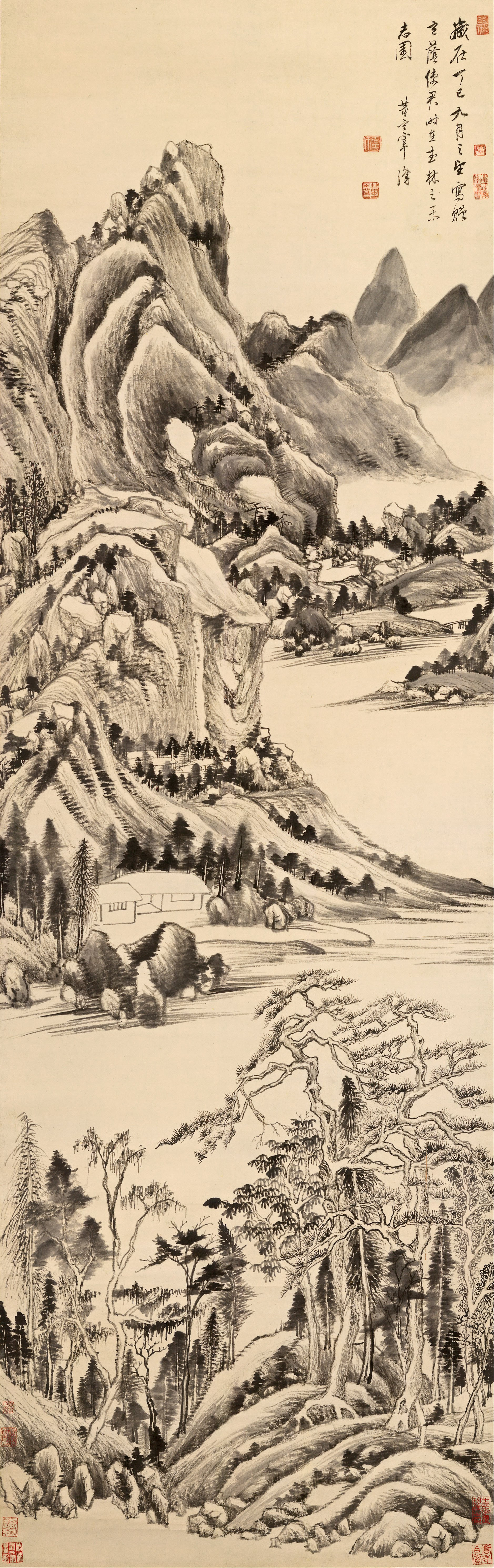 Dong Qichang - Mountain landscape - Google Art Project