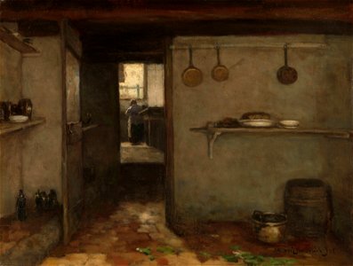 Doorkijkje in het onderhuis van Weissenbruchs woning in Den Haag Rijksmuseum SK-A-3618