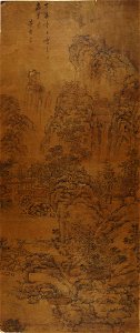 Dong Bangda - Landscape, Temples and Waterfall - y1942-15 - Princeton University Art Museum