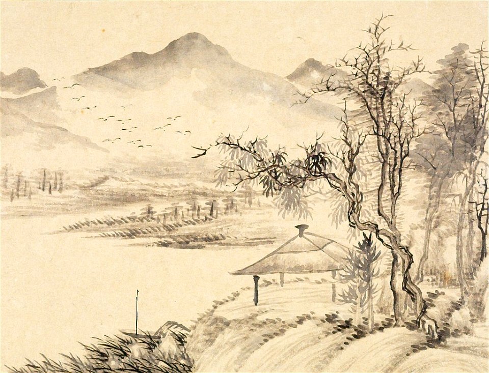 Dong Bangda - One of Eight Landscape Sketches - 1985.889.3 - Arthur M. Sackler Museum