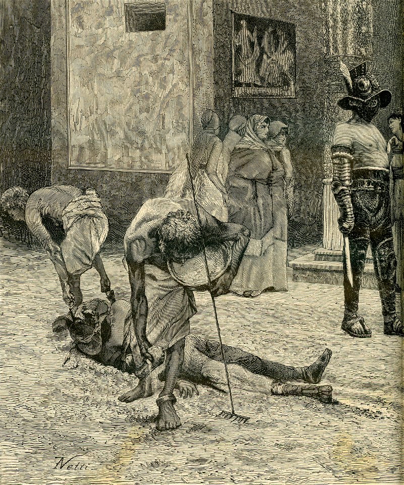 Dopo un giuoco di gladiatori ad una cena, a Pompei a