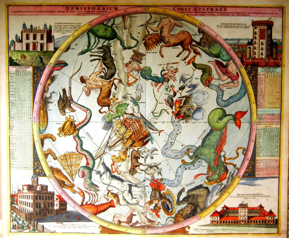 Doppelmayr's Hemisphaerium Coeli Australe..., c 1730