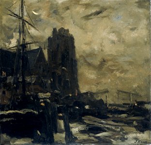 Dordrecht bij avond Rijksmuseum SK-A-2273