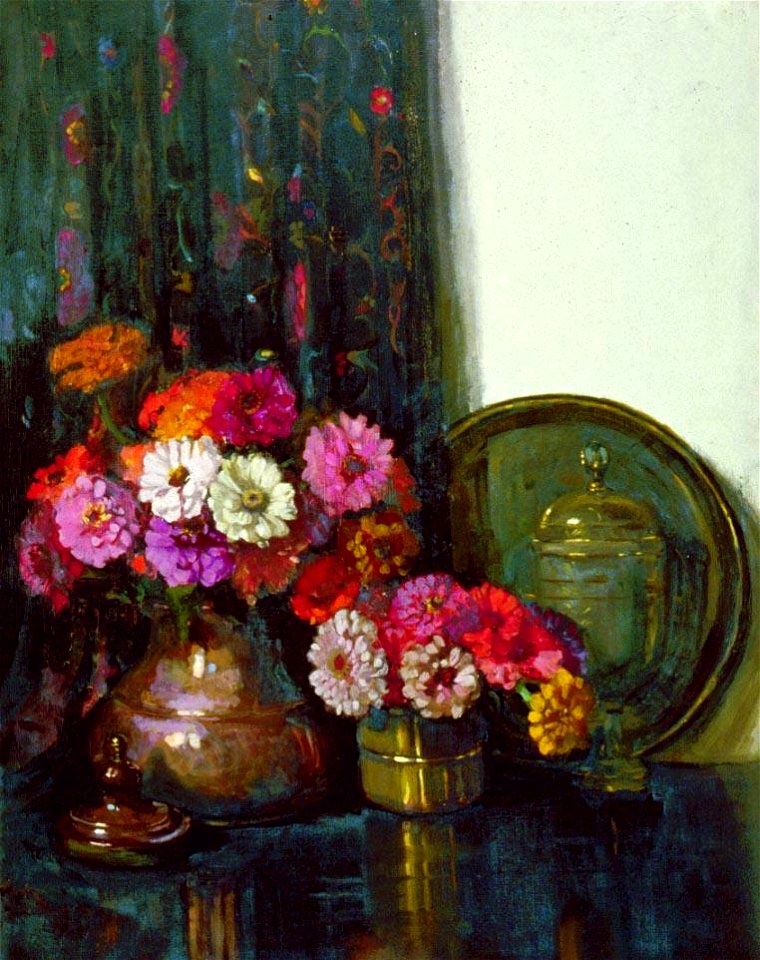Dorothy Richmond - Zinnias - Sarjeant Gallery