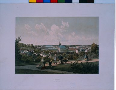 Dorpat vom Dome aus 1860 Höflinger