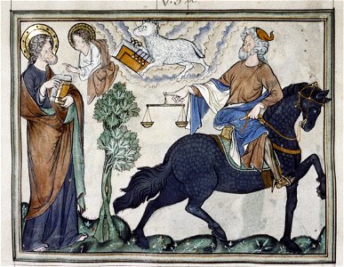 Douce Apocalypse - Bodleian Ms180 - p.015 Third Horseman