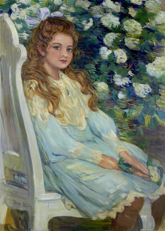 Dora Hitz Portrait of a girl