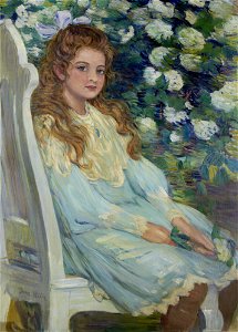 Dora Hitz Portrait of a girl
