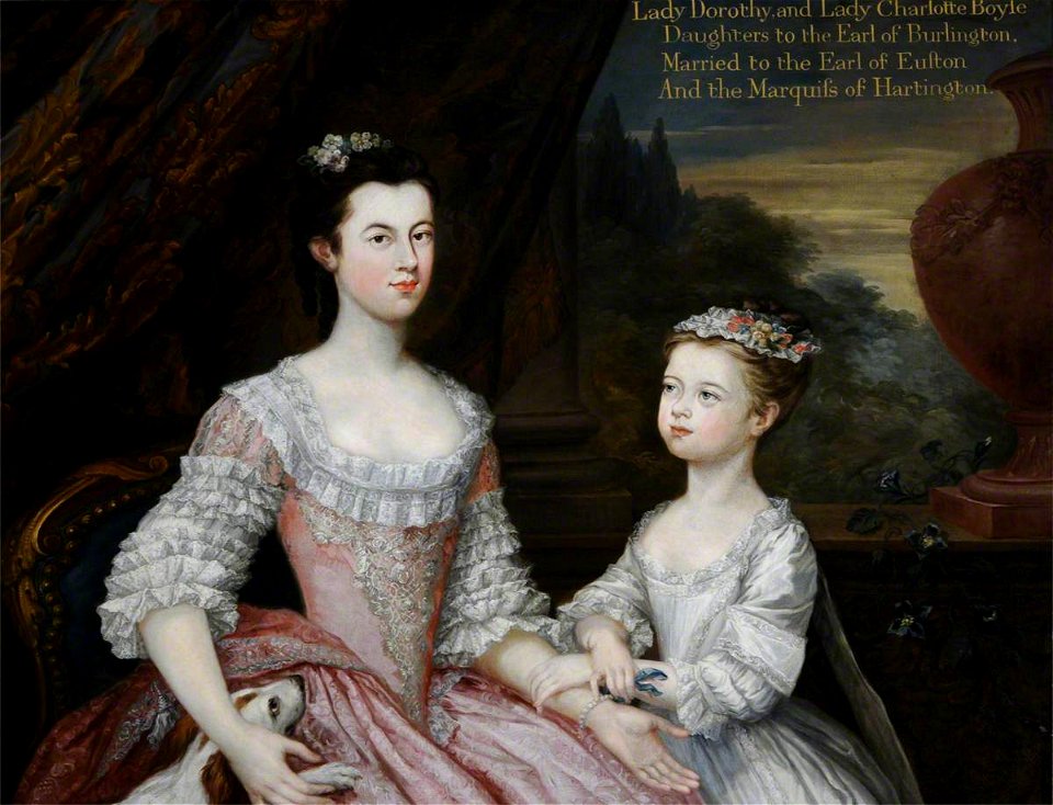 Dorothy Savile (1699-1758) - Lady Dorothy Boyle (1724–1742), Countess of Euston, and Her Sister Lady Charlotte Boyle (1731–1754), Later Marchioness of Hartington - 1129207 - National Trust