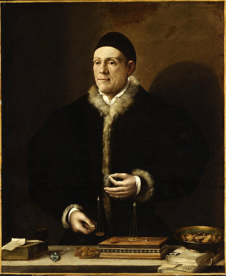 Dosso Dossi (attributed to) - Portrait of a Moneychanger, 1538, 53.449