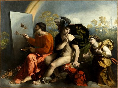 Dosso Dossi - Jupiter, Mercury and the Virtue - WGA06623. Free illustration for personal and commercial use.