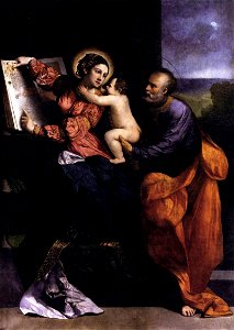 Dosso Dossi - The Holy Family - WGA06621. Free illustration for personal and commercial use.